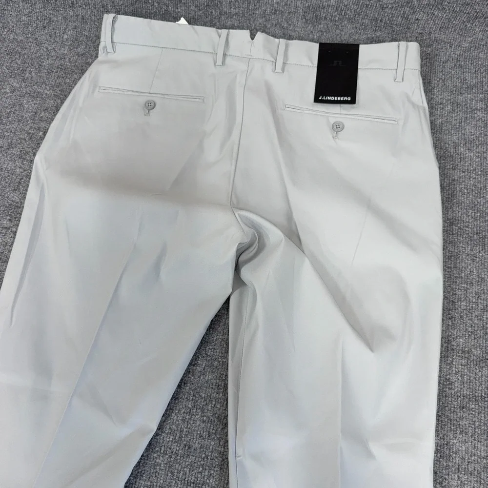 J.Lindeberg Golf Pant Men 36x32 Stone Gray Palmer 3xDRY Performance Designer NEW